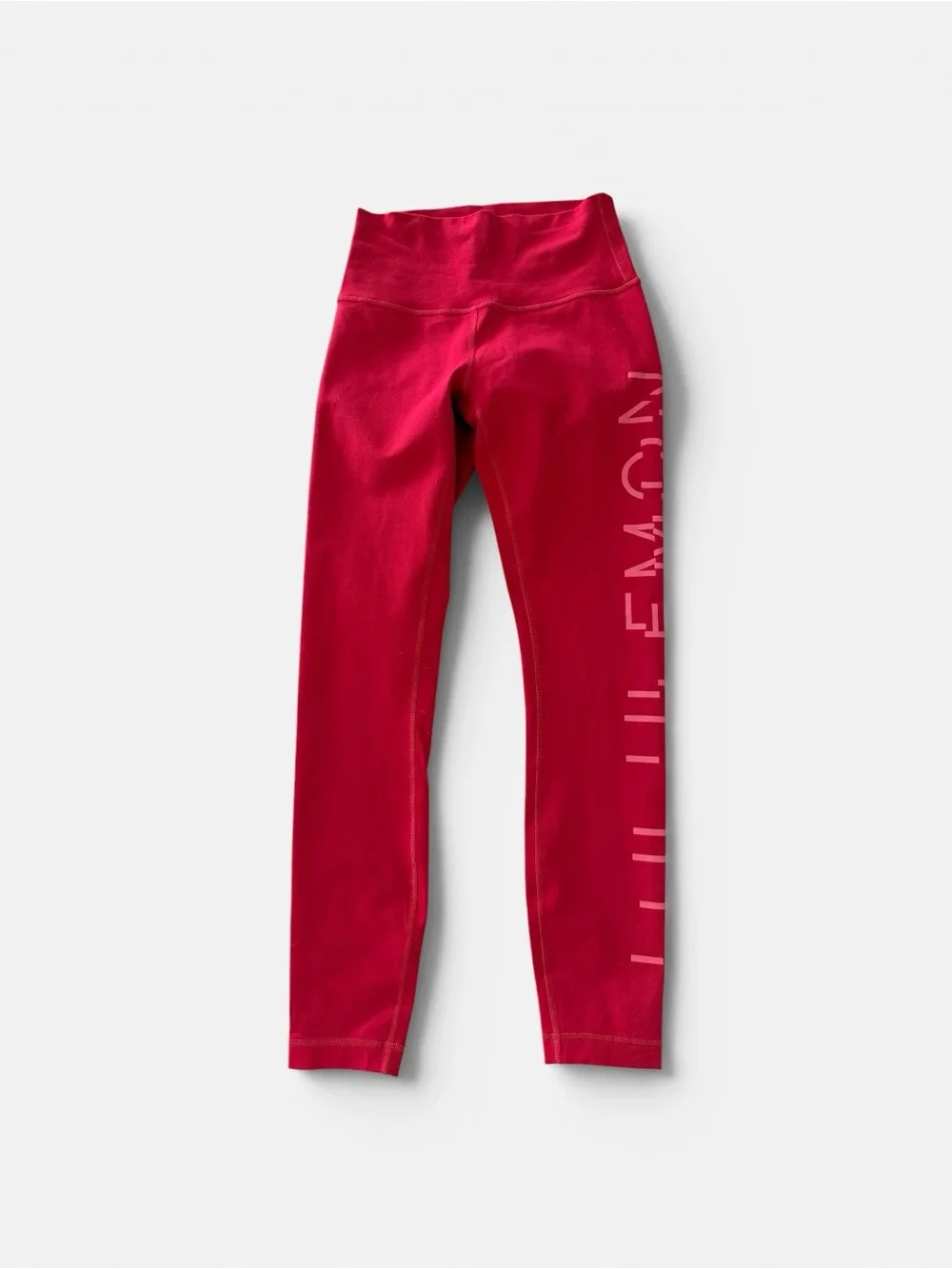 Lululemon Red High-Rise Leggings Size 4 Logo Leggings